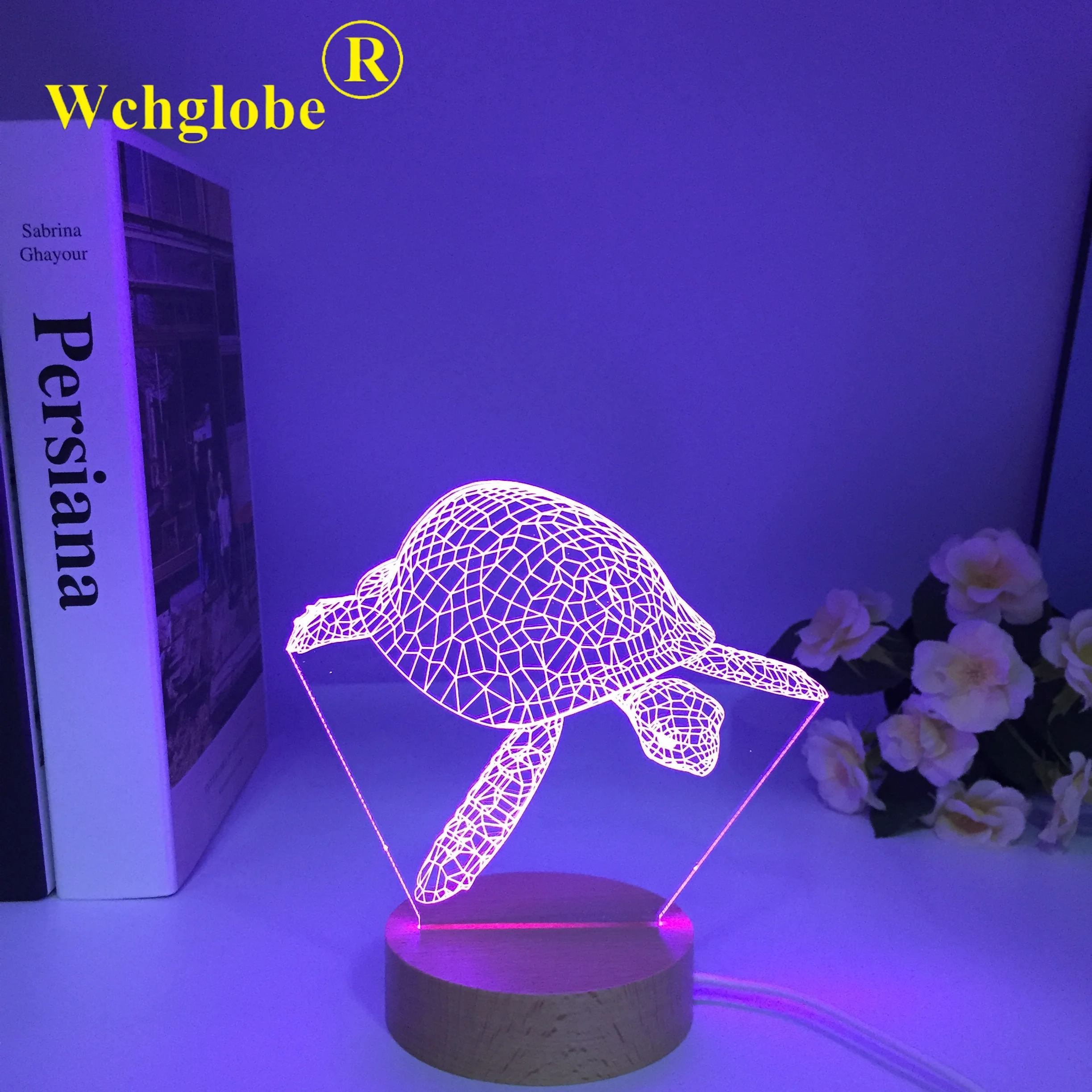 

3d-иллюзия животных, настольная лампа, светильник в виде черепахи для детей, украшение для спальни, светильник, светодиодный Rgb, деревясветильник, лампа в виде черепахи