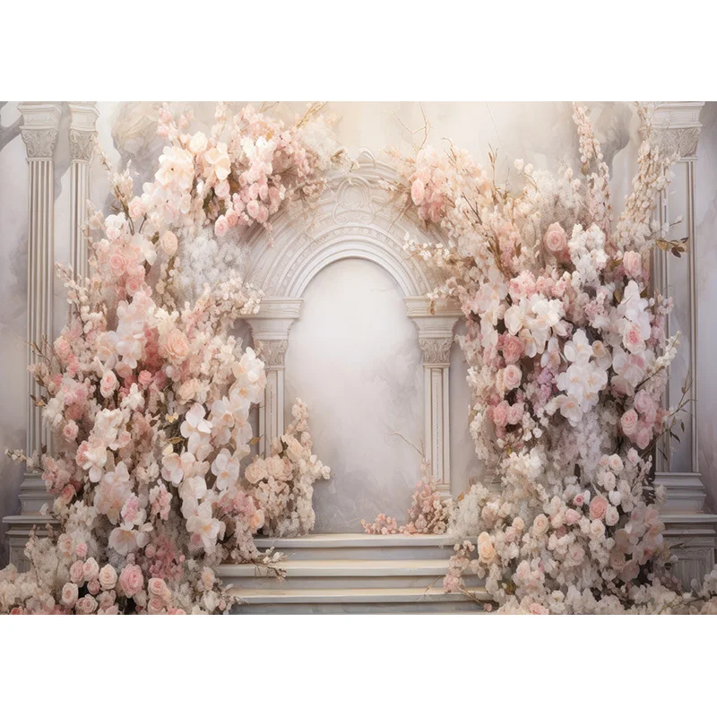 Telón de fondo de fantasía para fotografía de boda, telón de fondo de aniversario de flores, decoración Interior para estudio fotográfico, accesorio de fonecall SG-03