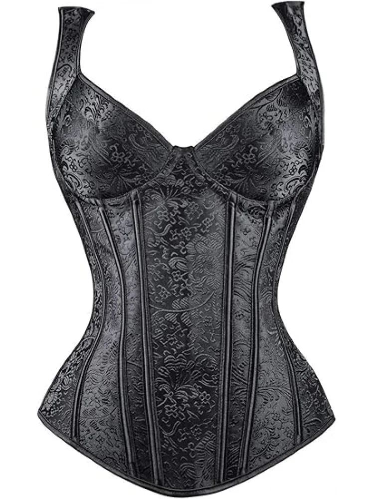 

Женские готические жаккардовые бретели, майка, корсет, бюстье