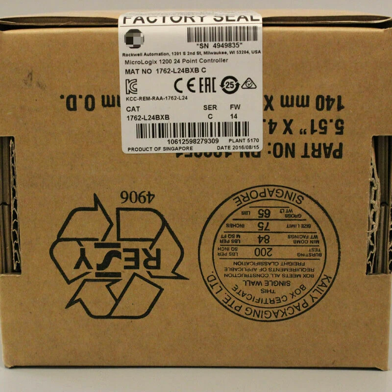 

1 PCS New AB 1762-L24BXB Rockwell PLC Module In Box IN STOCK FAST SHIP