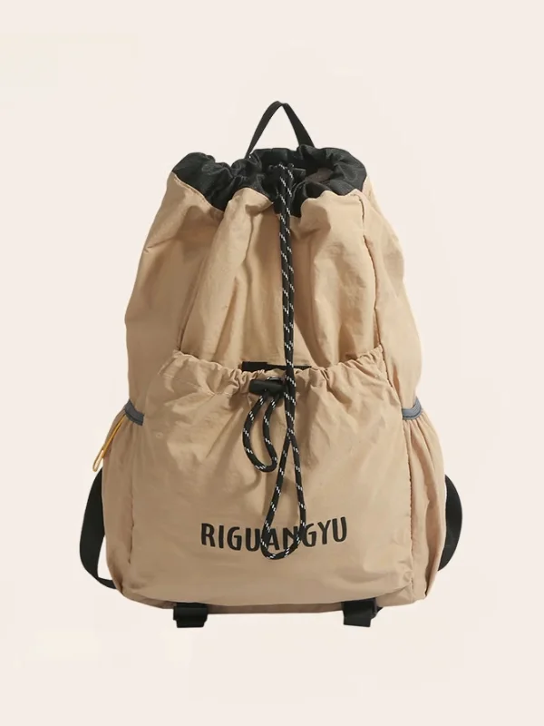 

Spor Hiking Travel Large Capaci Bapa Lightweight Dstring Double oulder Bag Nylon Material Commuter Sle Vertica...