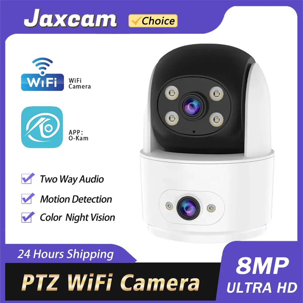 

O-Kam 8MP WiFi Mini Camera Indoor Monitor Human Detect Two Way Audio Security Protection Camera Color Night VisionSurveillance