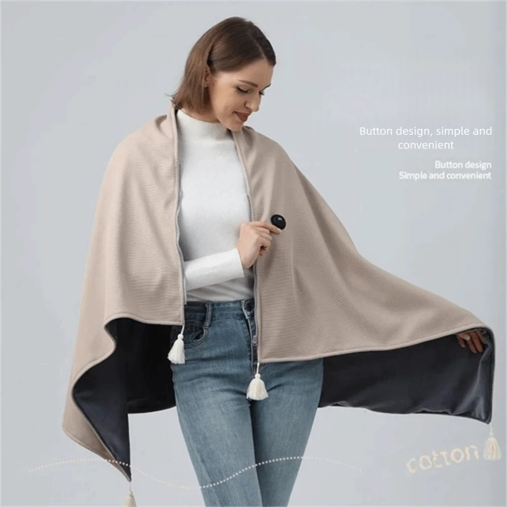 

Зимнее одеяло-шаль для улицы, удобное электрическое одеяло с USB-подогревом, моющаяся теплая шаль для офиса, кемпинга, домашнего использования