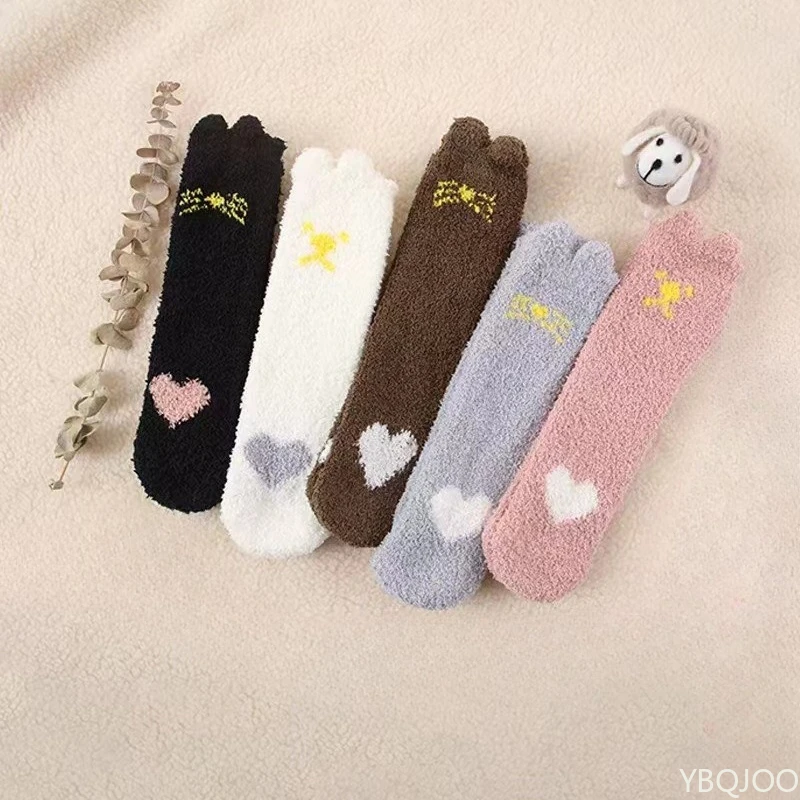 5 Paar lässige, bequeme Damensocken, modische, vielseitige, dicke Mid-Tube-Socken für Damen, neue Herbst-Winter-Bodensocken