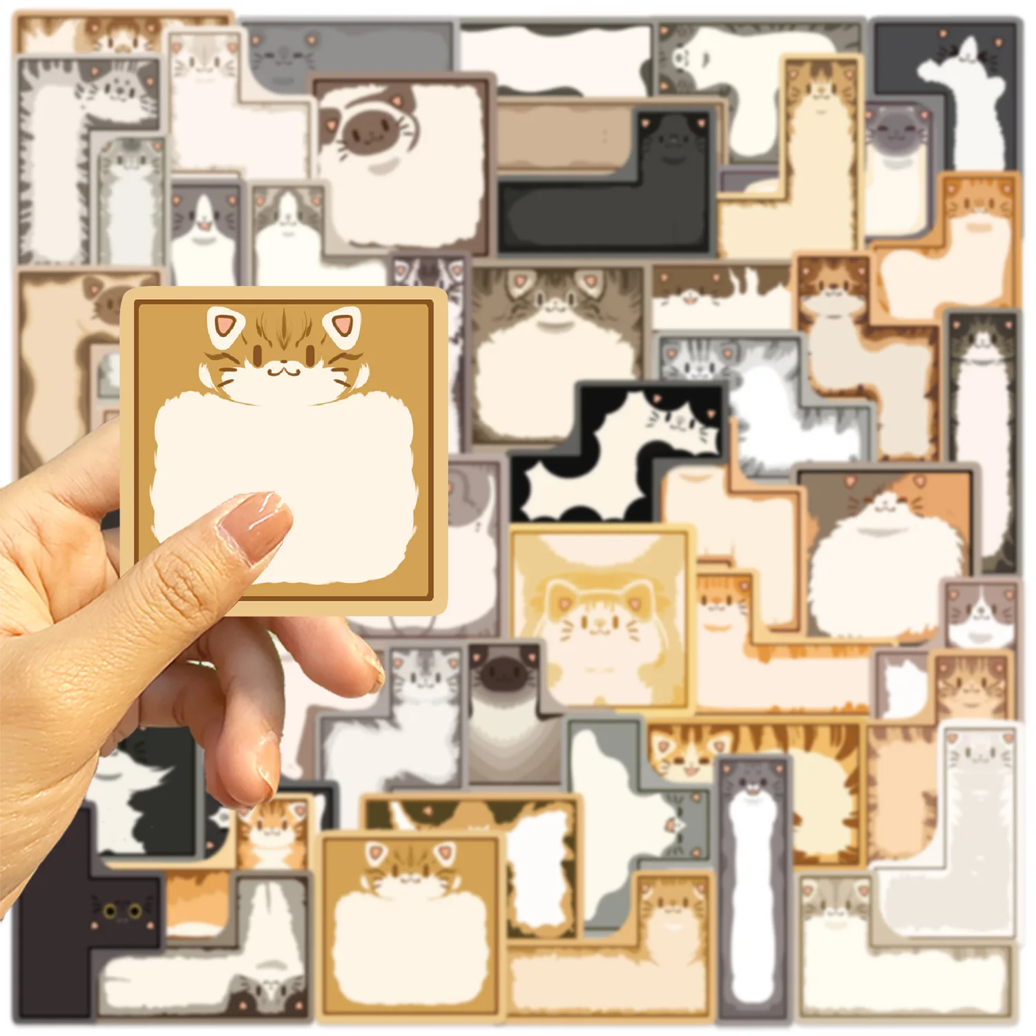 50PCS Tetris Cat Cartoon Stickers Waterproof Creative Puzzle Animals Graffiti Decals Decoration DIY Guitar Laptop Bike Phone Toy