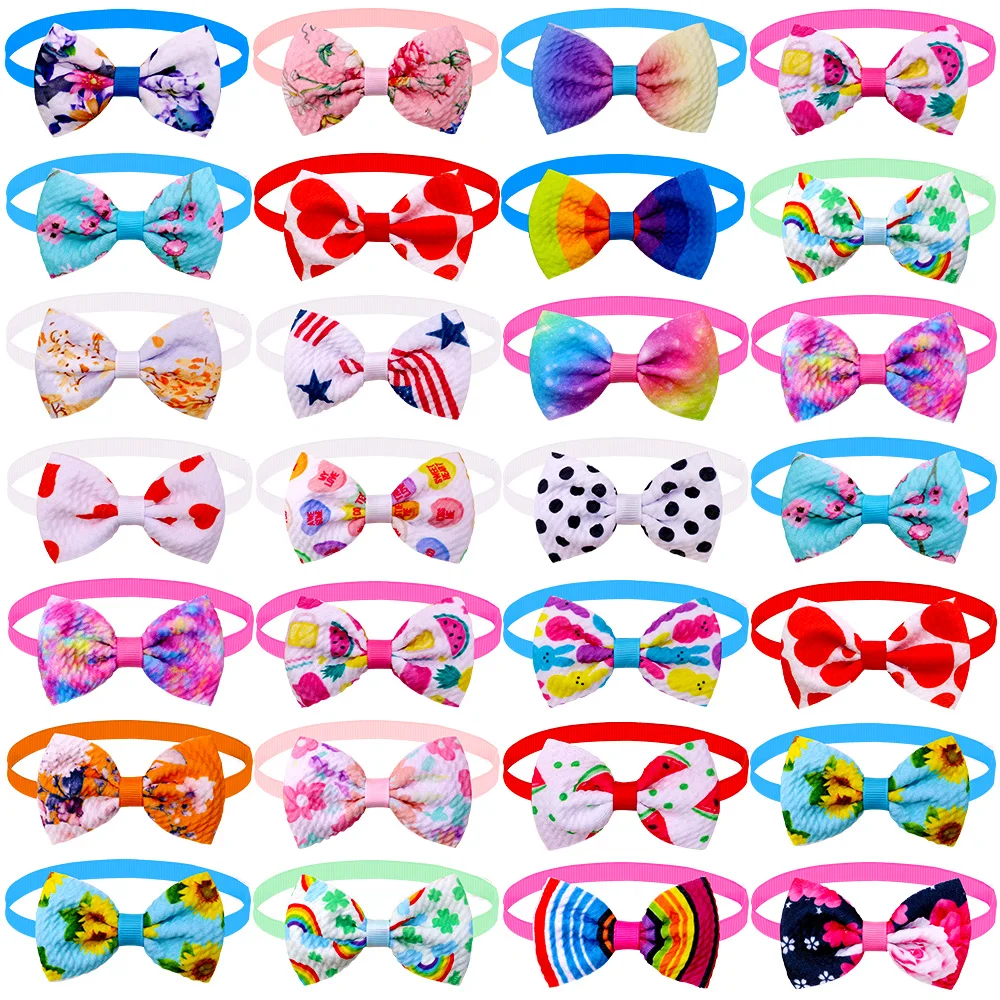 50/ 100pcs Pet Dog Cat Bowties Collar Dog Fahion Accessories Pet Bows Puppy Cat  Bow Tie  Samll -dog Pet Cat Grooming Supplies