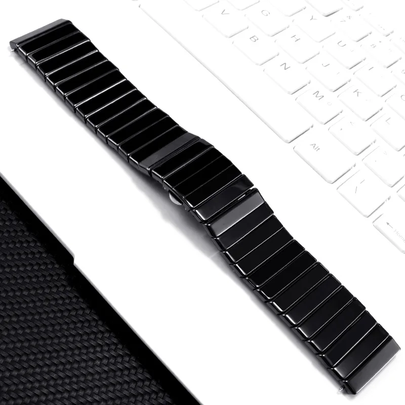 High Quality Ceramic Wrist Chain For RADO LD Black Diamond Watchband 27mm 35mm Men's Black Ceramic Watch Strap