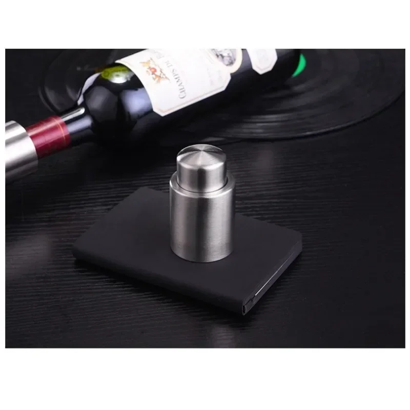 Wine Plug Vacuum Retain Freshness Champagne Stopper Red Wine Stopper Stainless Steel Wine Bottle Cap Leak-Proof Sealing