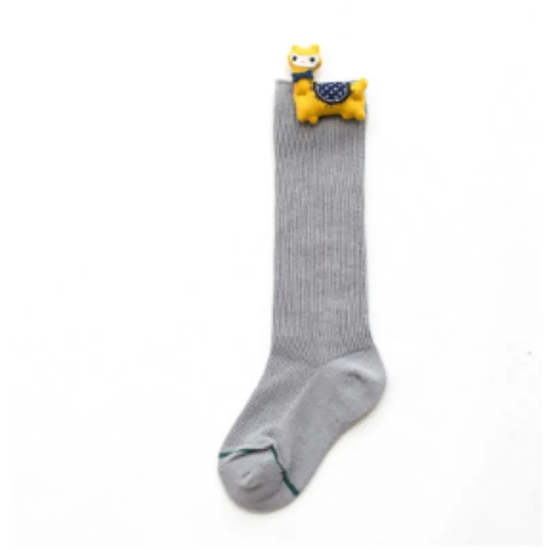 Autumn and Winter Trendy Children's Socks, Cute Candy Colored Girls' Versatile Mid Tube Socks