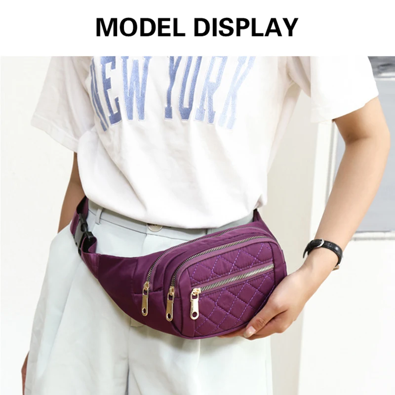 Multi Functional And Large Capacity Embroidered Waist Bag Crossbody Chest Bag