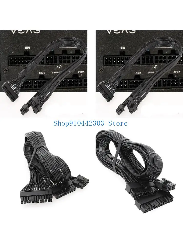 652F Black Flat Cable for EVGA G+ G3 P2 T2 Series Modular Power Supply Cable