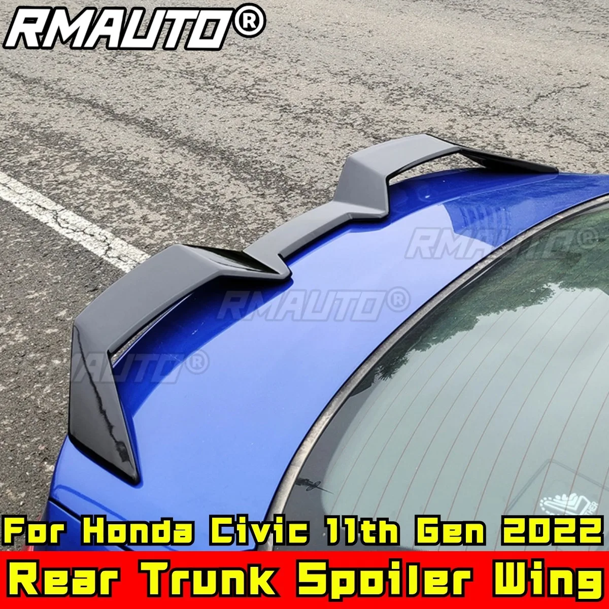 

For Honda Civic 11th Gen 2022 Body Kit Rear Trunk Spoiler Carbon Fiber Look European Style Car Rear Wing Car Accessories