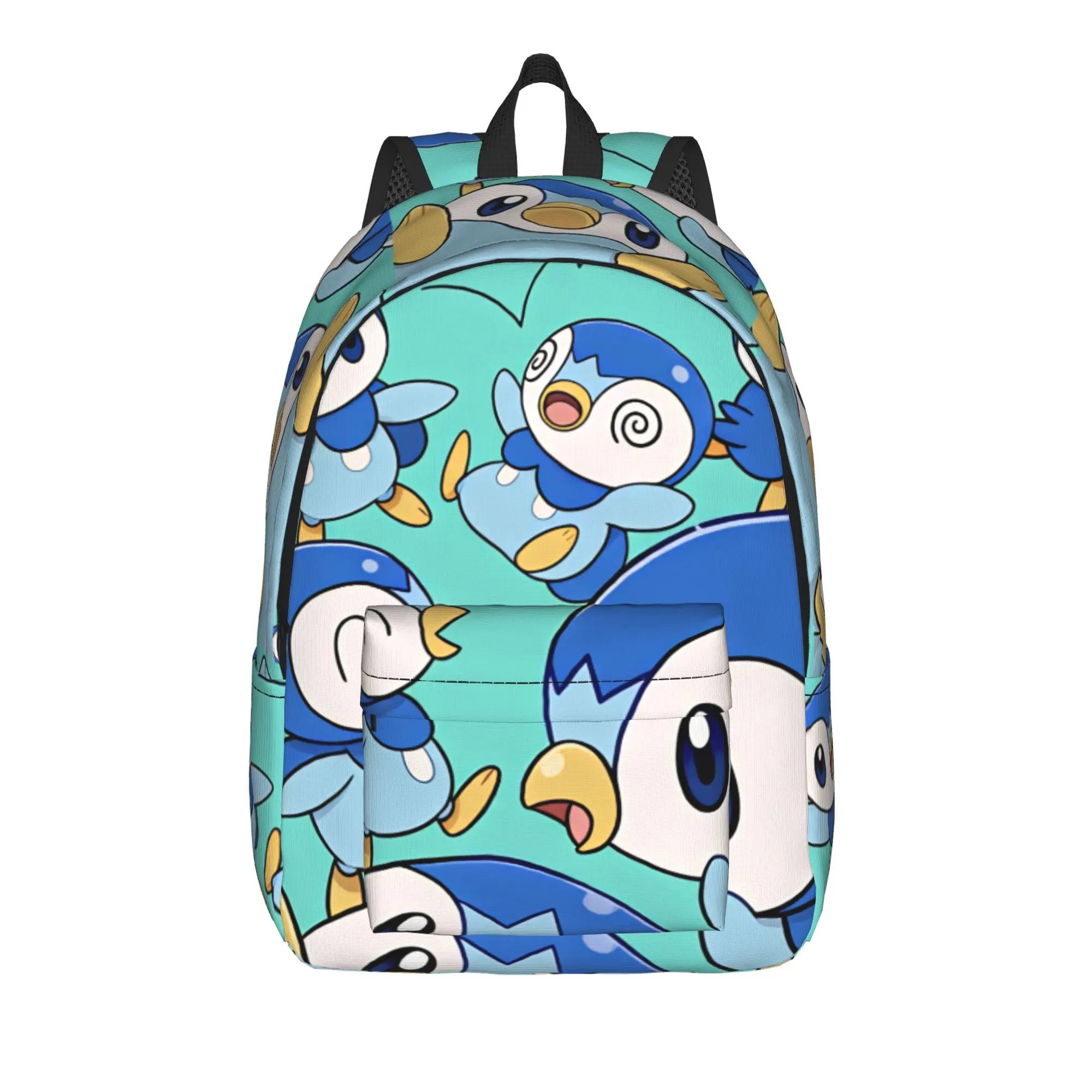Cute Piplup Backpack  Kawaii Backpacks Girl Travel Pattern High School Bags Colorful Rucksack