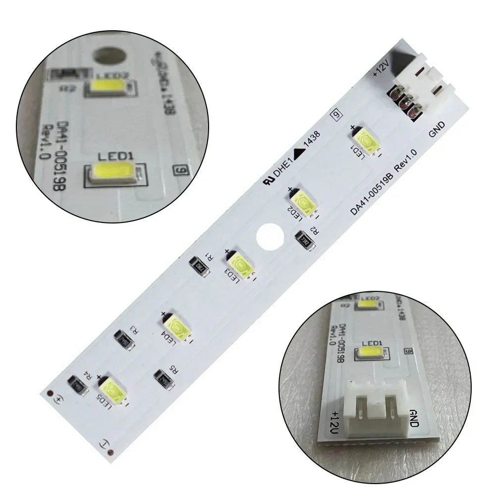Barra de luz para refrigerador, tablero de tira de iluminación LED de 10x2cm, DA41-00519B para tira de iluminación de refrigerador Samsung, piezas de refrigeradores