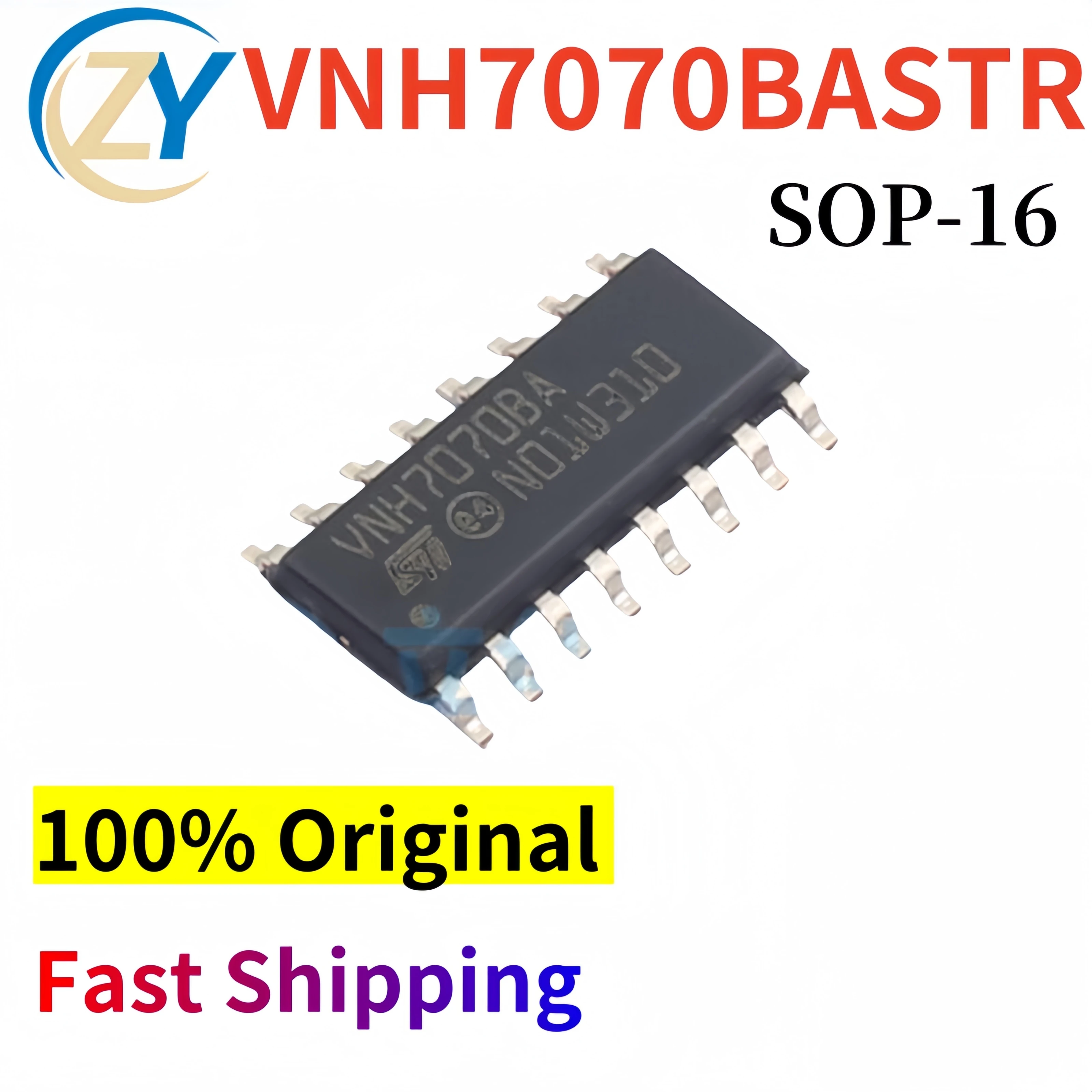 

(2pcs) VNH7070BASTR PMICs VNH7070 SOIC-16 4V to 28V 100% Original & In Stock