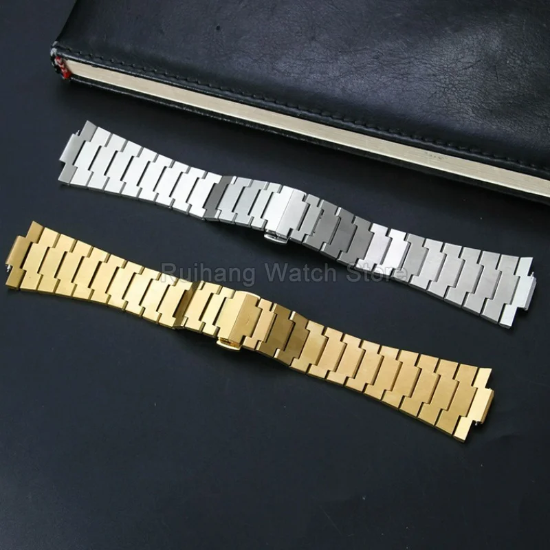 Premium Solid Stainless Steel Watch Accessories 12x26mm for Tissot PRX T137407A T137410A Luxury Exquisite Steel Watchband Convex