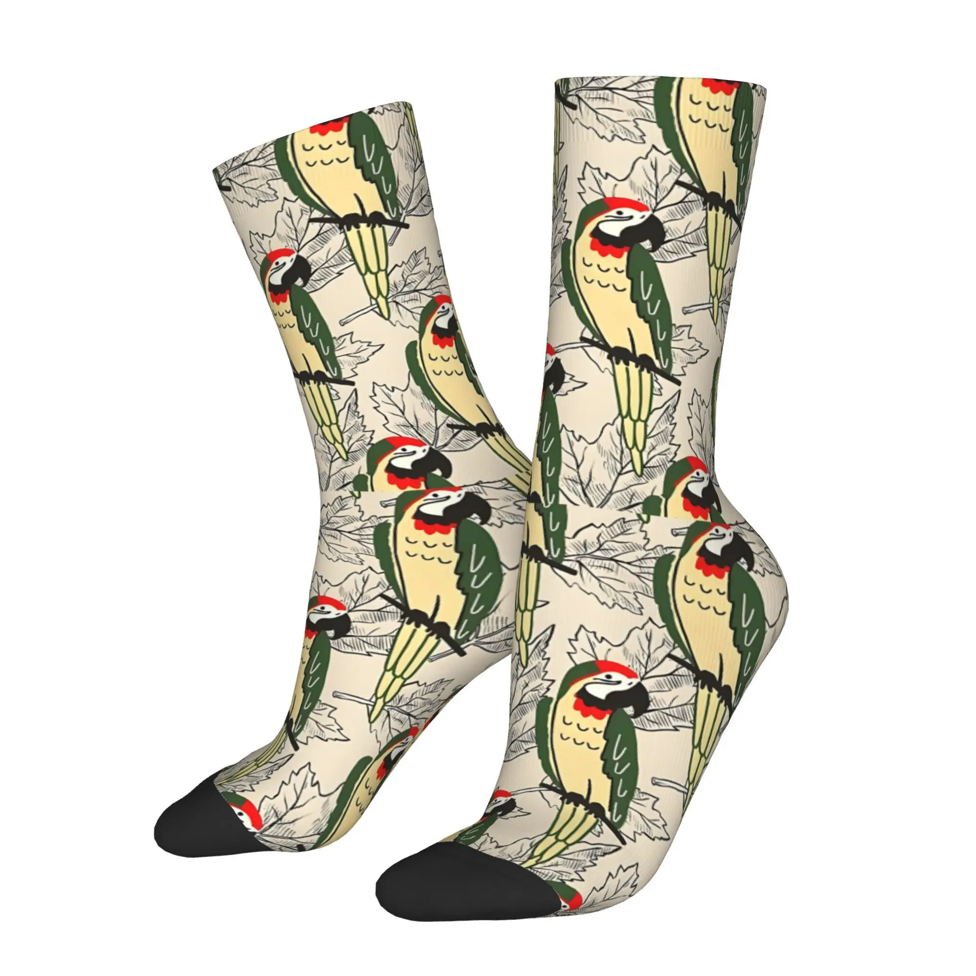 1pc Everybirdy Bird Printed Men's Socks  Novelty Hip Hop Harajuku Pattern Crew Sock Casual Gift