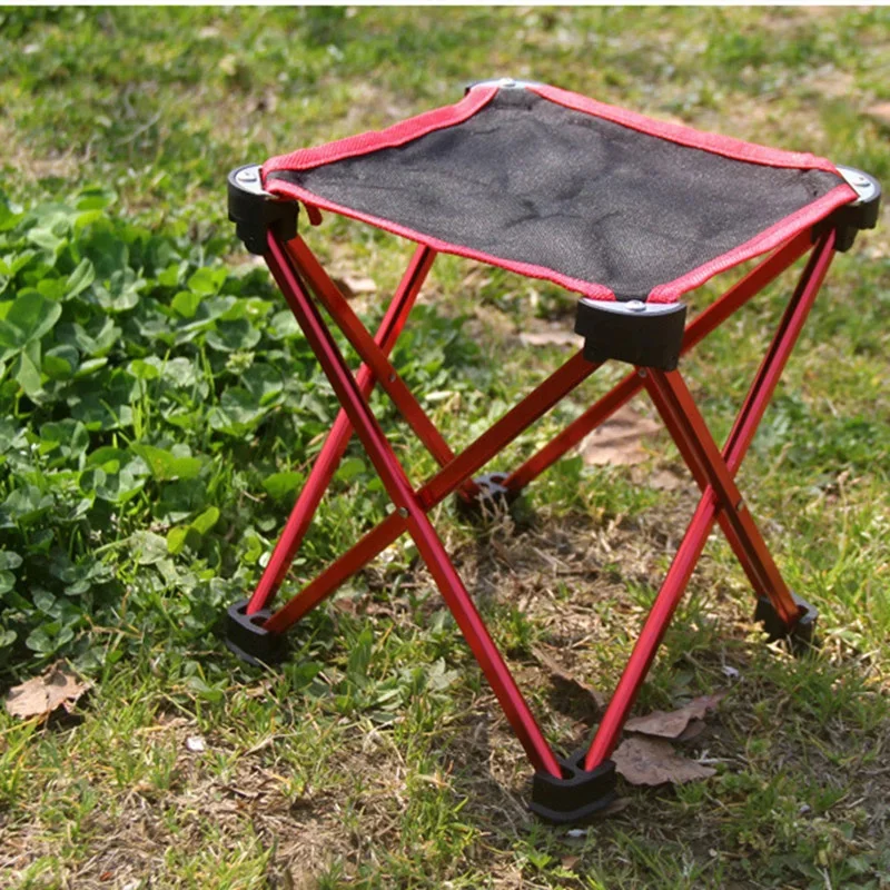 Outdoors 7075 Aluminium Alloy Foldable Fishing Picnic Garden Oxford Fabric Maximum Weight 130kg Camping Square Anti-slip Chair