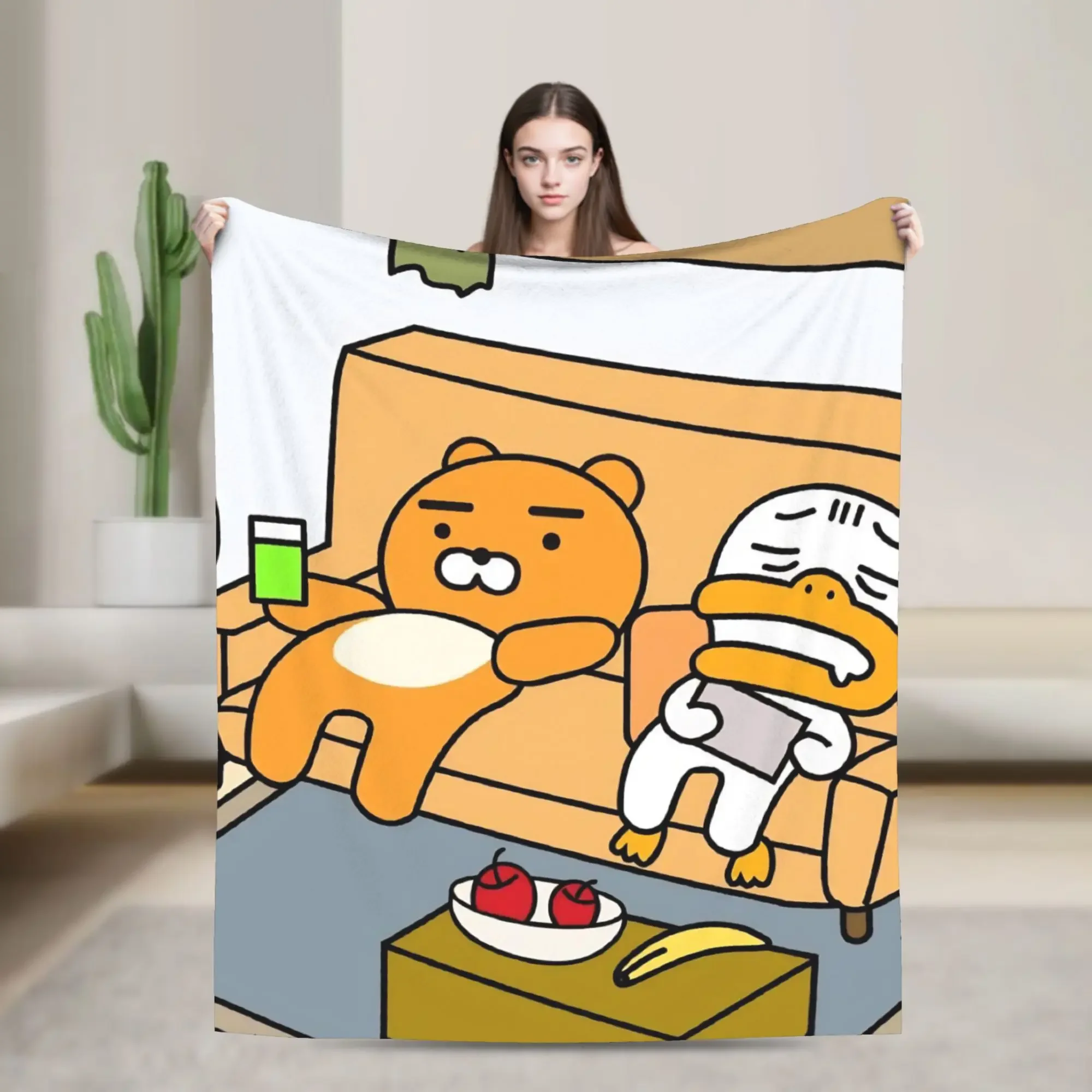 KKakaos FFriends Plush Blanket for Kids  Soft Flannel Throw for Couch Chair or Bed  Custom Quality Comfortable Gift Idea