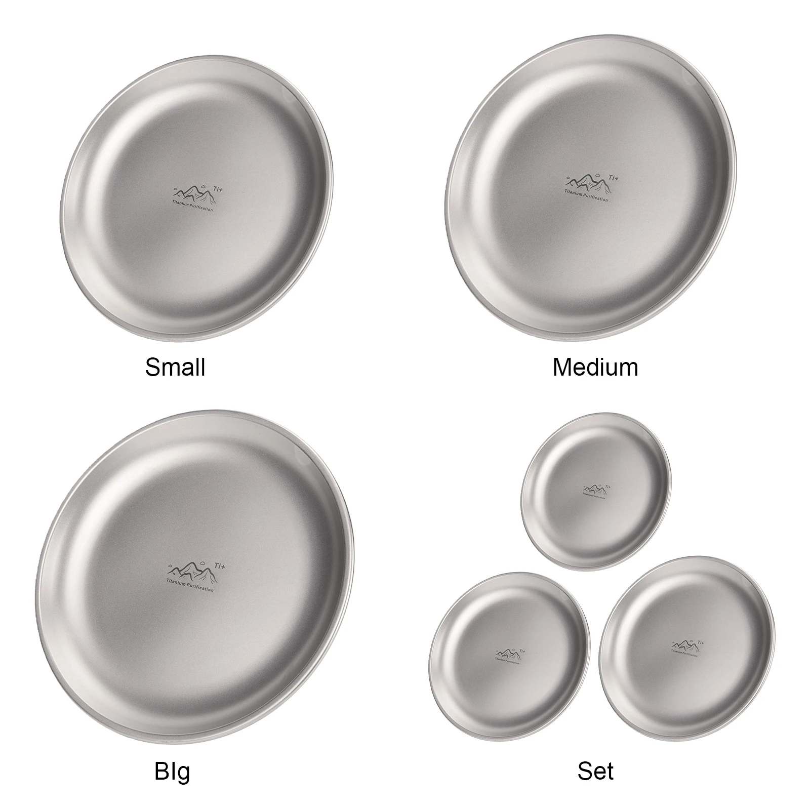 Titanium Purification Plate Backcountry Dinnerware Rust Proof Stackable Camping Tray Creative Home Dish Plate Camping Supplies