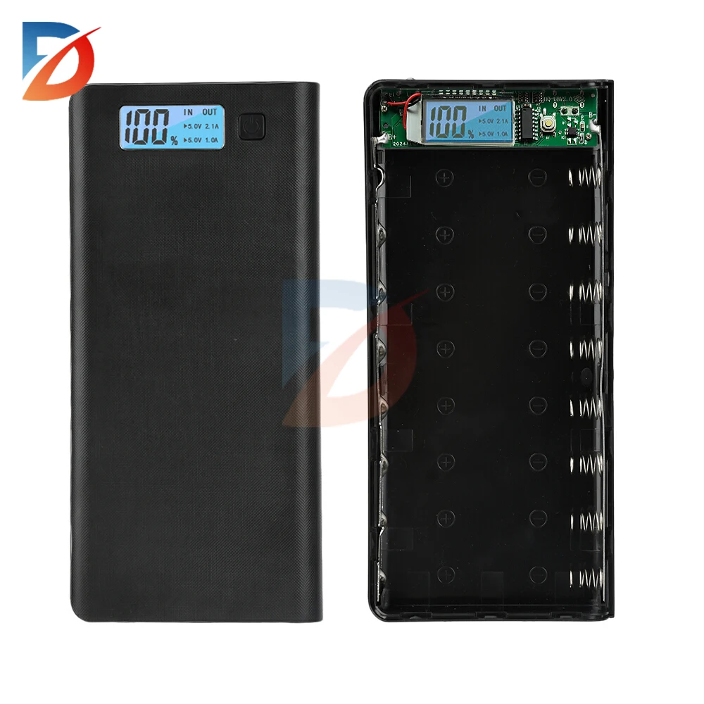 8*18650 mobile power battery boxes portable dual USB Micro Type-C charging shell suitable for iPhone18650 battery box shell