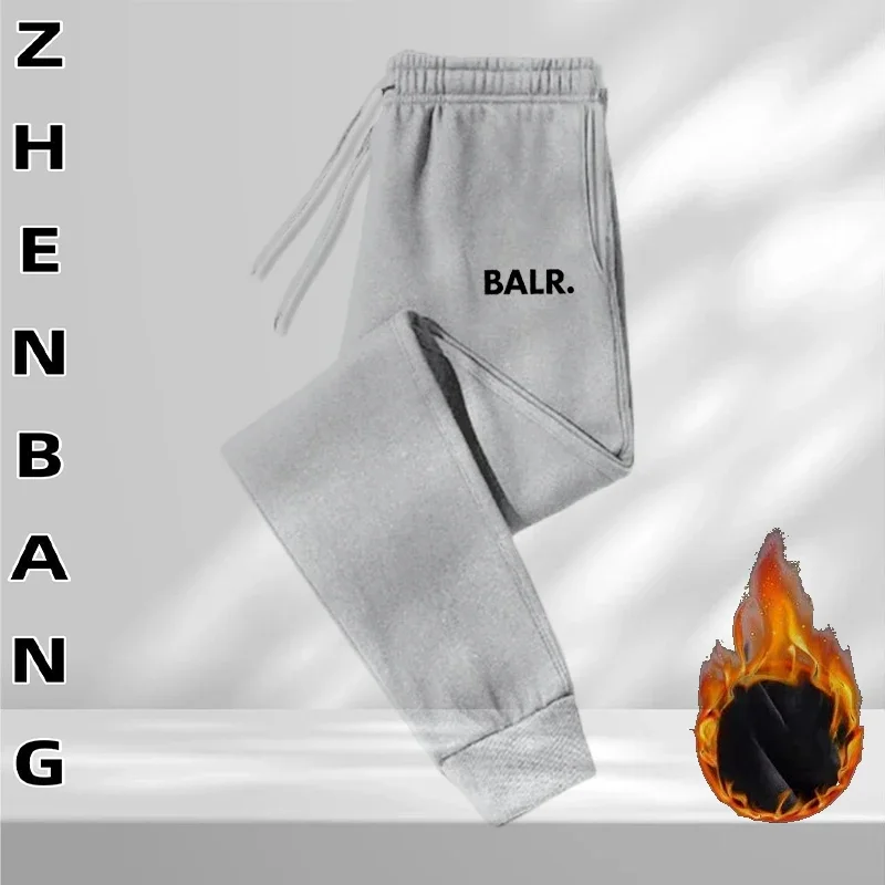 2024 BALR Men\'s Sports Fitness Pants Drawstring with Pocket Elastic Waist Drawstring Warm Soft Casual Daily Street Clothing