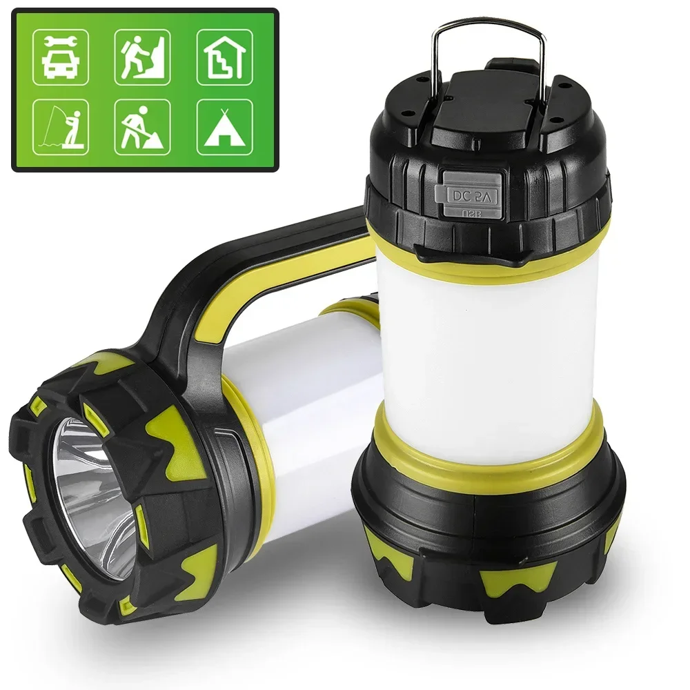 Camp Lamp LED Camping Light USB Rechargeable Flashlight Spotlight Work Light Waterproof Searchlight Emergency Lantern