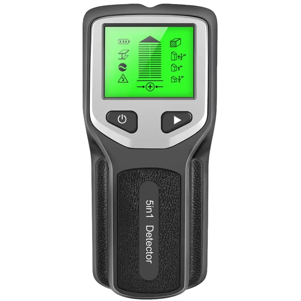 เครื่องมือค้นหาสายไฟฟ้าแรงดัน AC พร้อมจอ LCD แสดงผล ตรวจวัดโลหะ เครื่องสแกนผนังไฟฟ้า อุปกรณ์วัด 5 in 1 เครื่องค้นหาโลหะอิเล็กทรอนิกส์