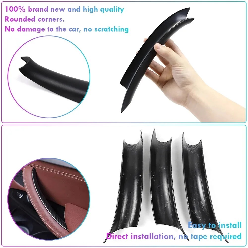 LHD/RHD 3PCS/Set For BMW X5 F15 X6 F16 2014-2018 Car Interior Door Pull Handle Protective Cover Trim