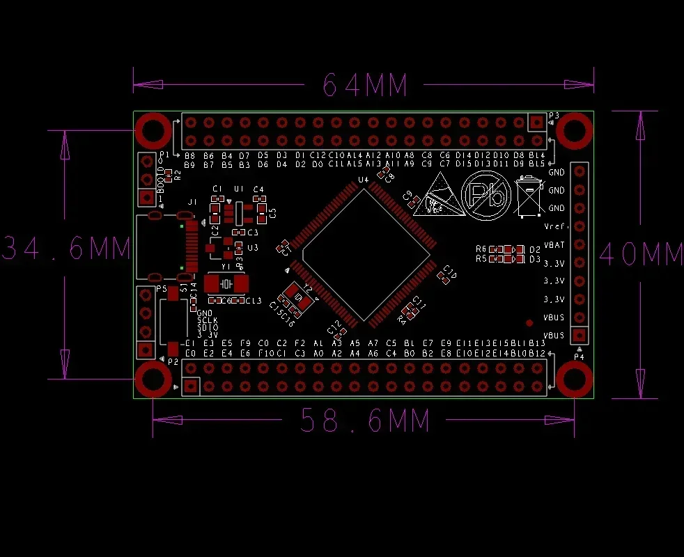 STM32G4 Minimum System Core Board, STM32G473, STM32G473VET6, Development Board