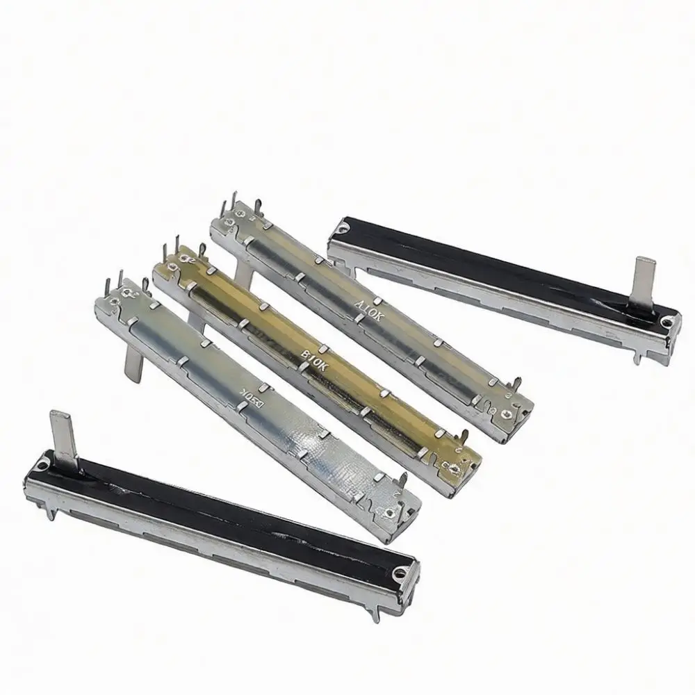 Linear Fader 6021 75mm Slide Potentiometer Variable Resistor Component For Audio Mixing Board Dimmer Lighting Control