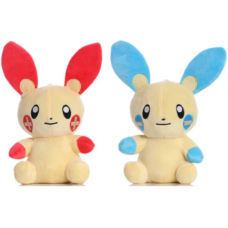 TAKARA TOMY Pokemon Pikachu Plusle Minun Wigglytuff Scorbunny Dewgong Cyndaquil Plush Soft Stuffe Plush Toy Gift for Children