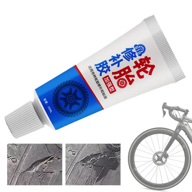 

Car Tire Repair Glue Black Rubber Tire Repair Adhesive 30ml Vehicles Tire Bonding Glue Portable Tire Repair Adhesive For Repair