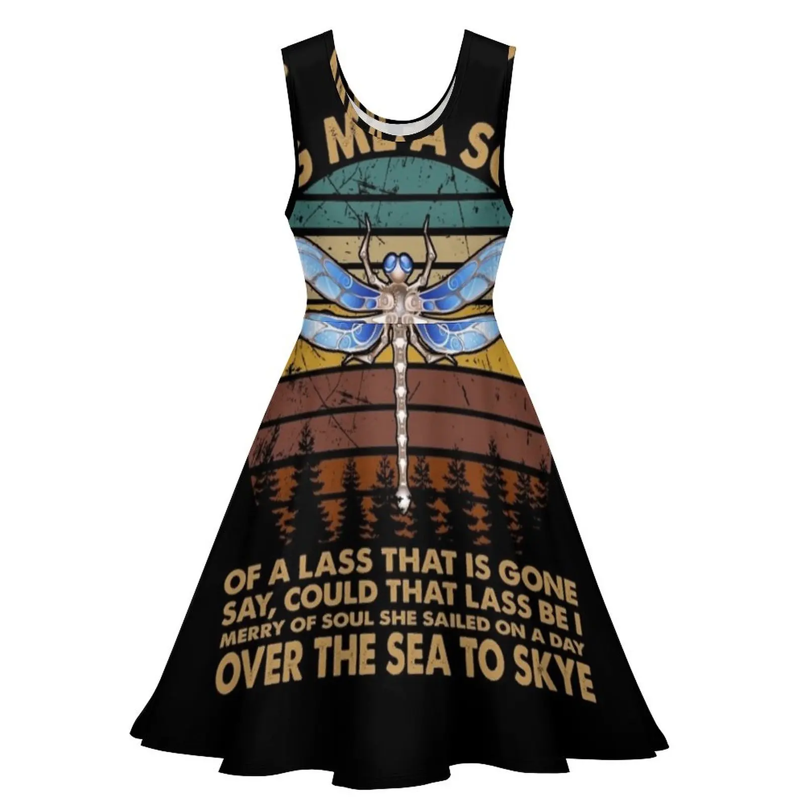 Vintage retro over the sea outlander art film for fans Sleeveless Dress prom dress 2024 Prom gown evening dresses ladies