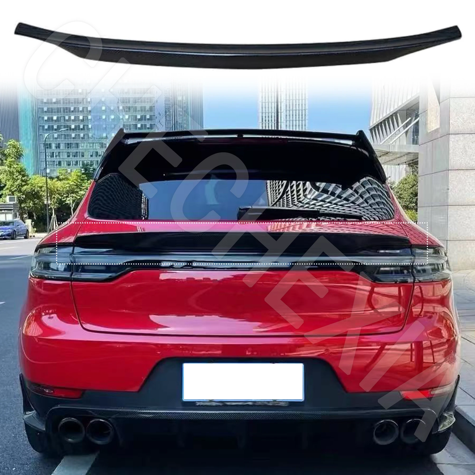 

For 14-23 Porsche Macan Spoiler Car Trunk Lid Decorative Cover High-Quality Carbon Fiber Material Diffuser Body Kit Rear Wing
