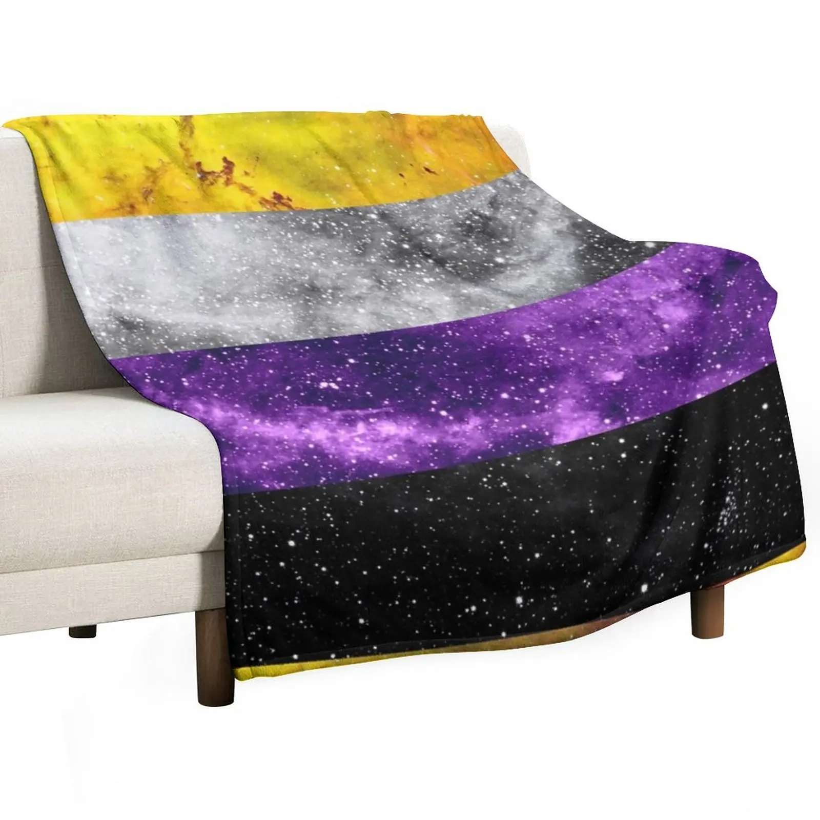 

Nonbinary Galaxy Throw Blanket valentine gift ideas Hairys Warm Blankets