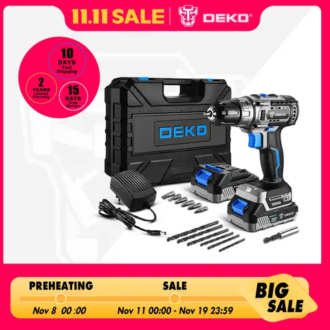 20V Brushless Cordless Drill Kit DEKO
