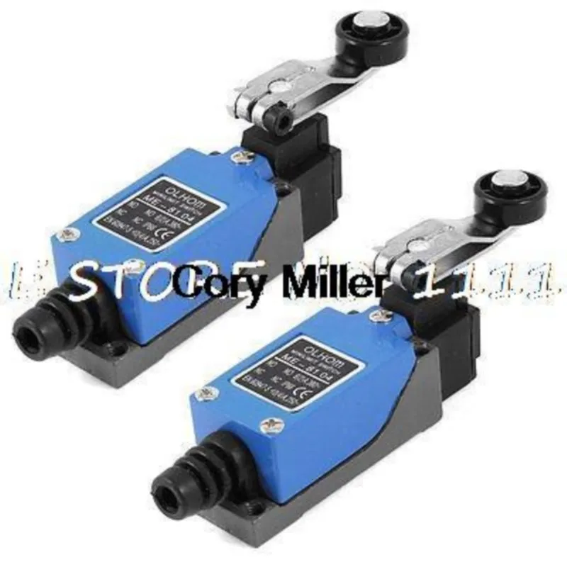 2pcs ME-8104 1NO 1NC SPDT Momentary Enclosed Rotary Roller Lever Limit Switch