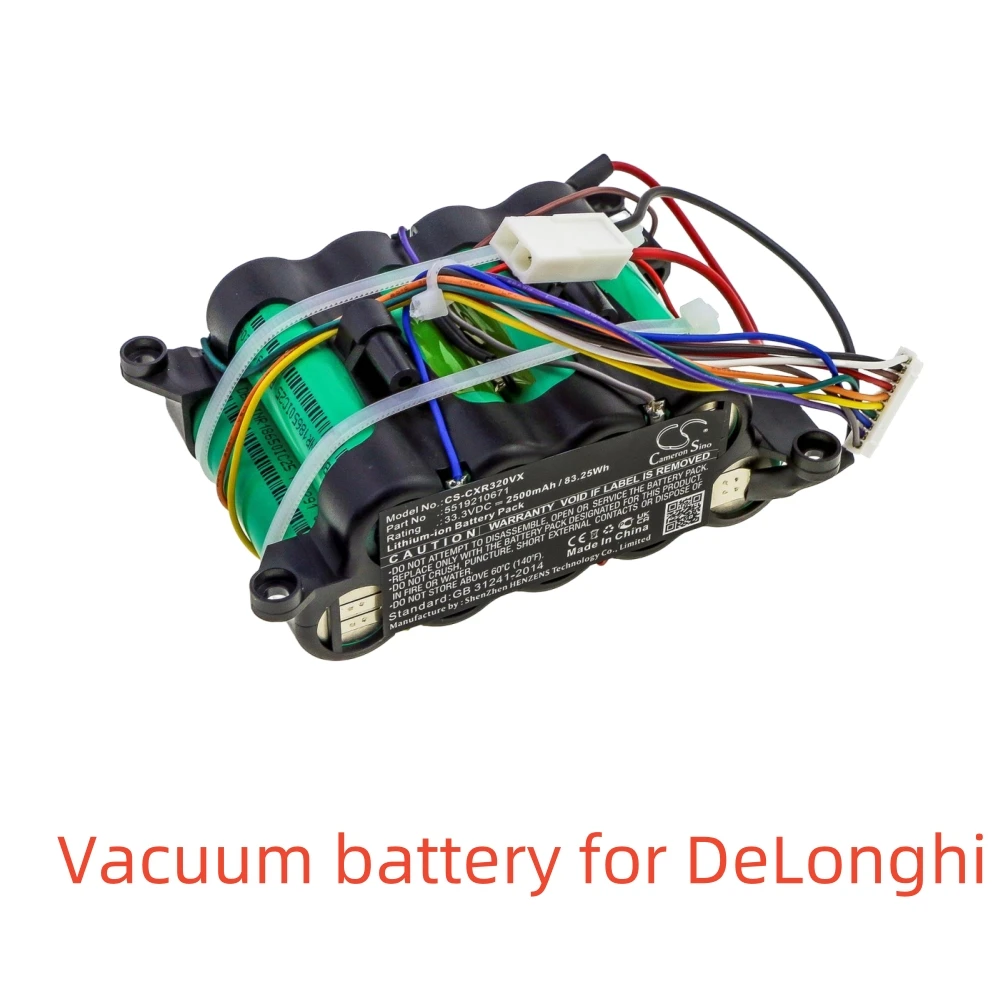 Li-ion Vacuum battery for DeLonghi,33.3v,2500mAh,Colombina XLR32LMD.BK Colombina XLR32LED.BK