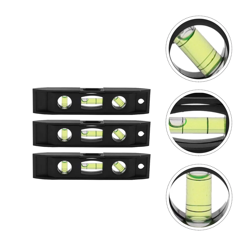 

3Pcs Magnetic Spirit Leveling Rulers Multi-Function 6-Inch Balance Measuring Tools Accurate Horizontal Bubble Level