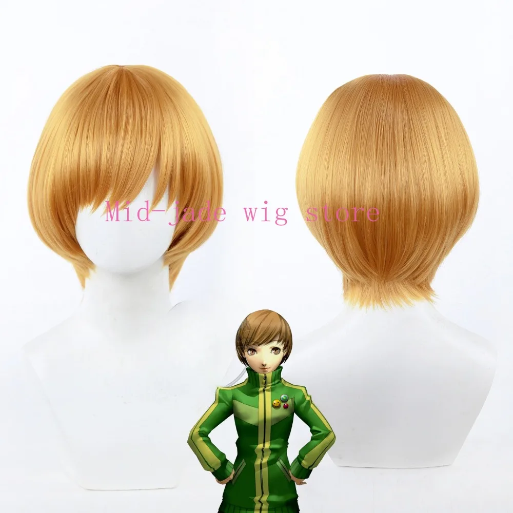 Anime Chie Satonaka Cosplay Wig with Realistic Scalp for Christmas Cosplay Parties and Winter Anime Conventions