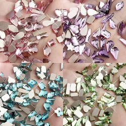 Mix 40pcs/lot Shaped Flat Bottom Crystal Rhinestones Nail Art Parts Decorations Supplies Professionals Nails Accesorios Charms