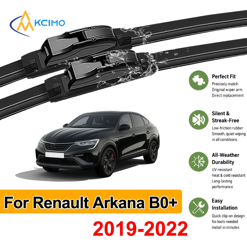 Clear Vision Windscreen Wipers For Renault Arkana B0+ LJC 2019-2022 All-Season Windshield Wiper Blades Pair/Set Auto Accessories