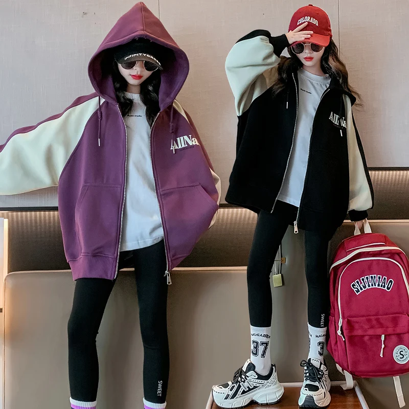 Winter Boys' Tricolor Alphabet Color blocked Coat Autumn New Collection Children's Composite Cotton Thickened Baseball Jacket