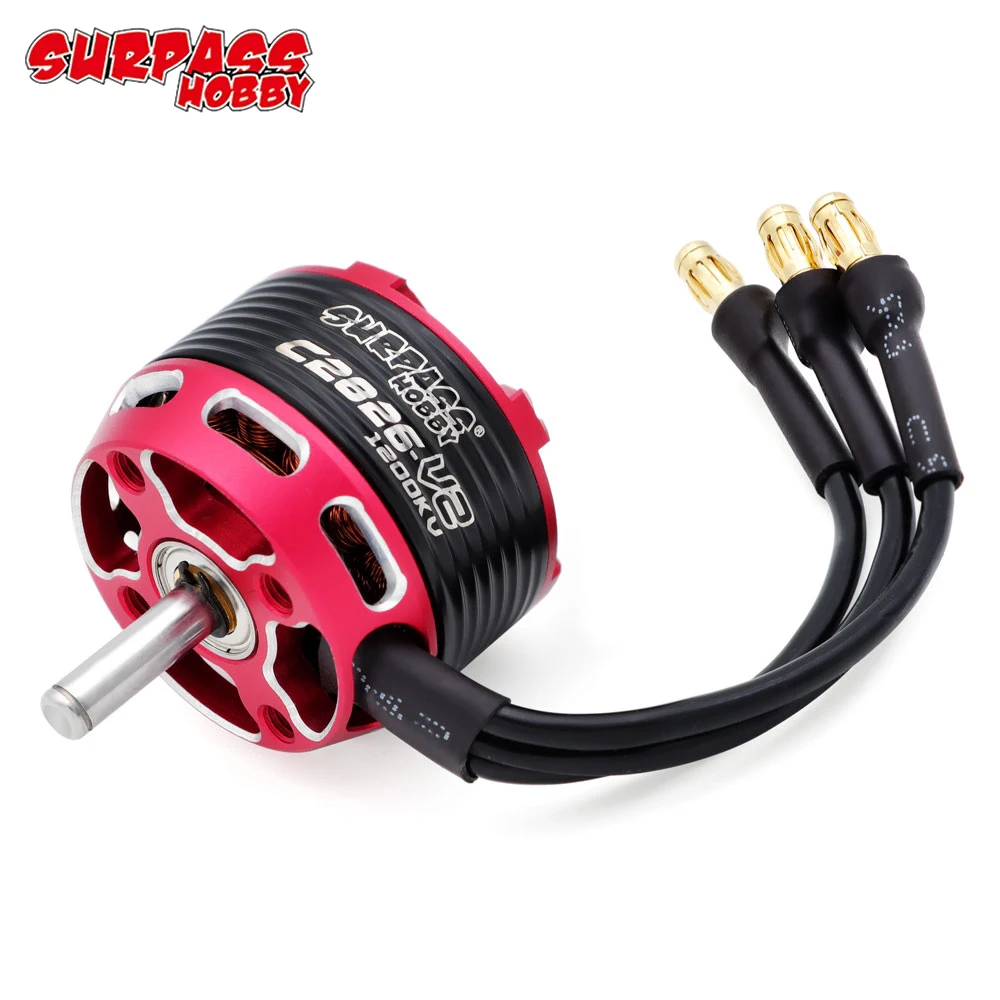 Surpass Hobby C2822 C2826 C2830 C2834 C2838 V2 2-3S 2-4S 14-pole Outrunner Brushless Motor For Fixed-wing Aircraft Airplane