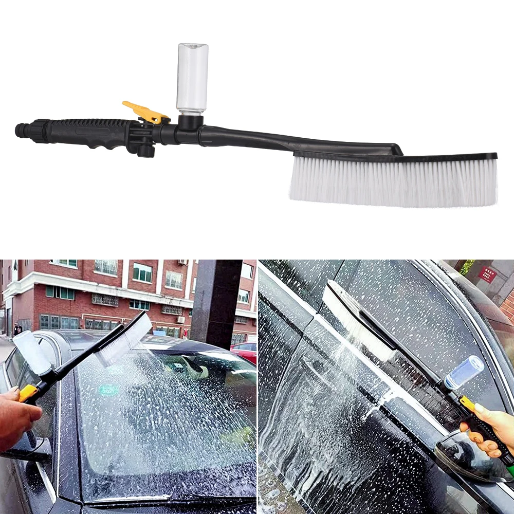 Multipurpose Finger Press Lance Foam Brush Car Washing Water Fed Cleaning Tool, Spray Nozzle Water Gun for Watering