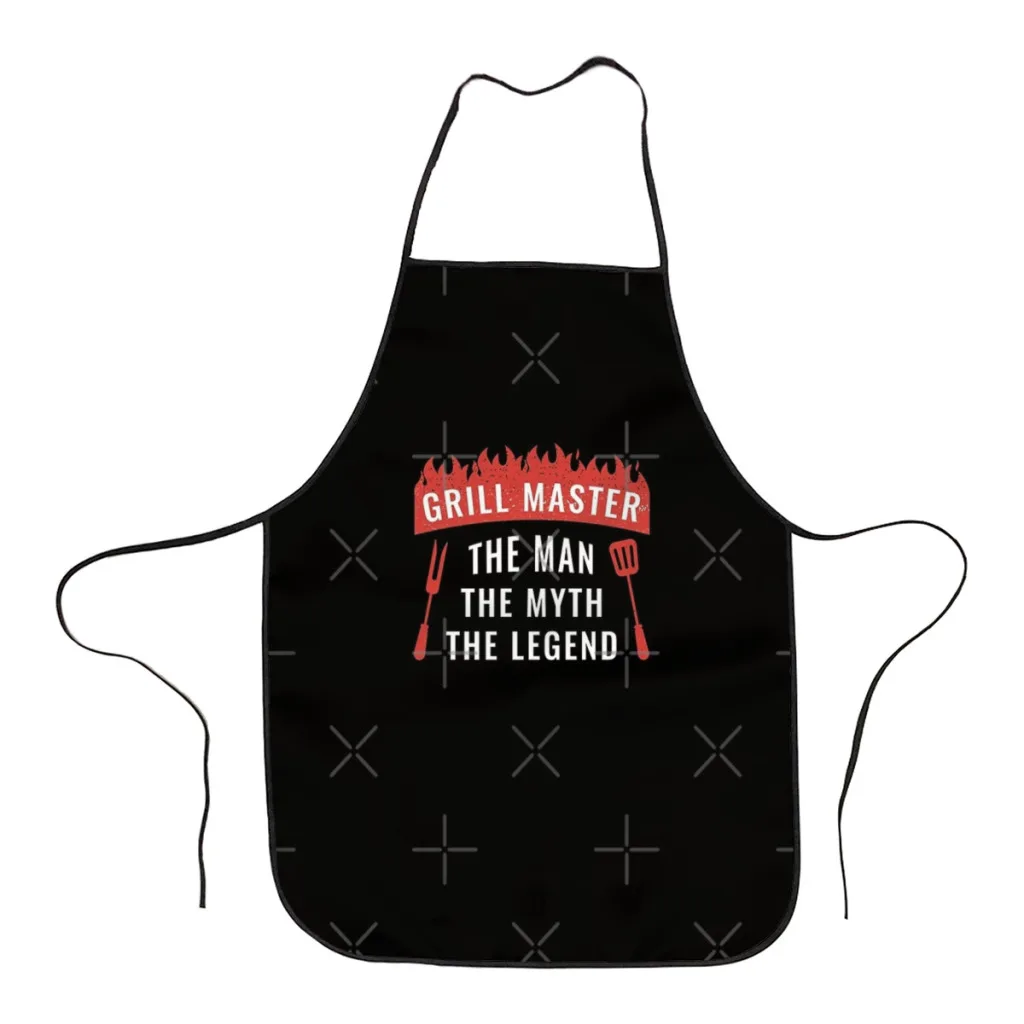 

Grill Master The Man The Myth The Legend Father Birthday Gift Funny BBQ Chef Apron Black Kitchen Aprons for Women Household