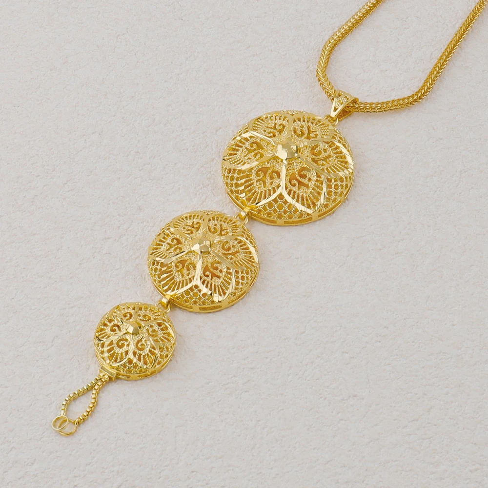 

Dubai Gold-Plated Indian Jewelry Set for Women, Bridal Wedding Gift Necklace & Earrings, Luxury Jewelry Women Set Party Accessor