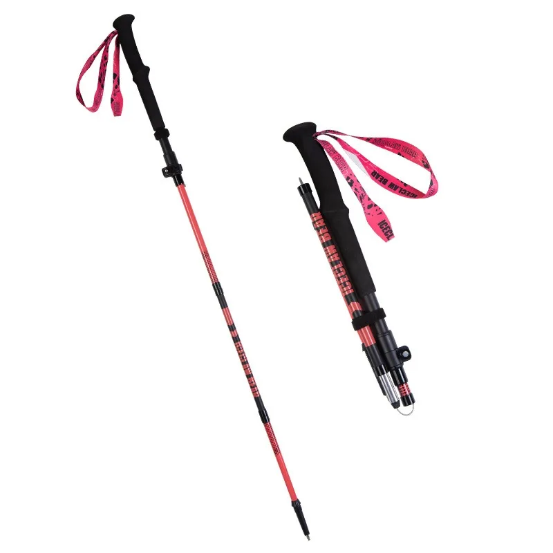 

Ultra Light Carbon Fiber Folding Hiking Cane Folding Carbon Fiber Professional Outdoor Hiking Cane