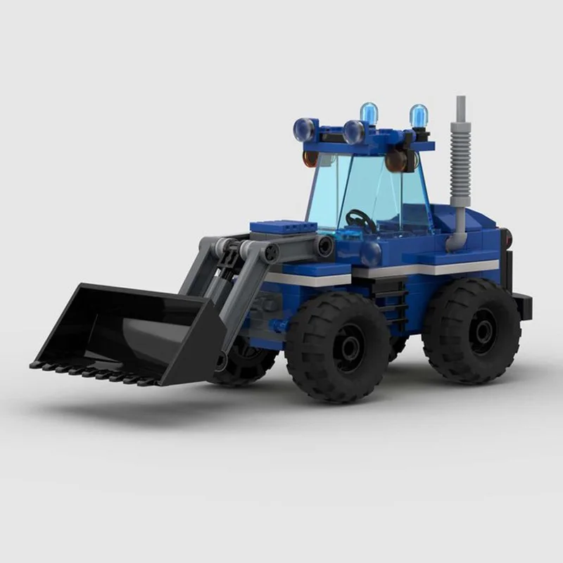City Car Model MOC Building Bricks Front-End Loader Vehicle Modular Technology Children Holiday Gifts Assemble Toys Suit